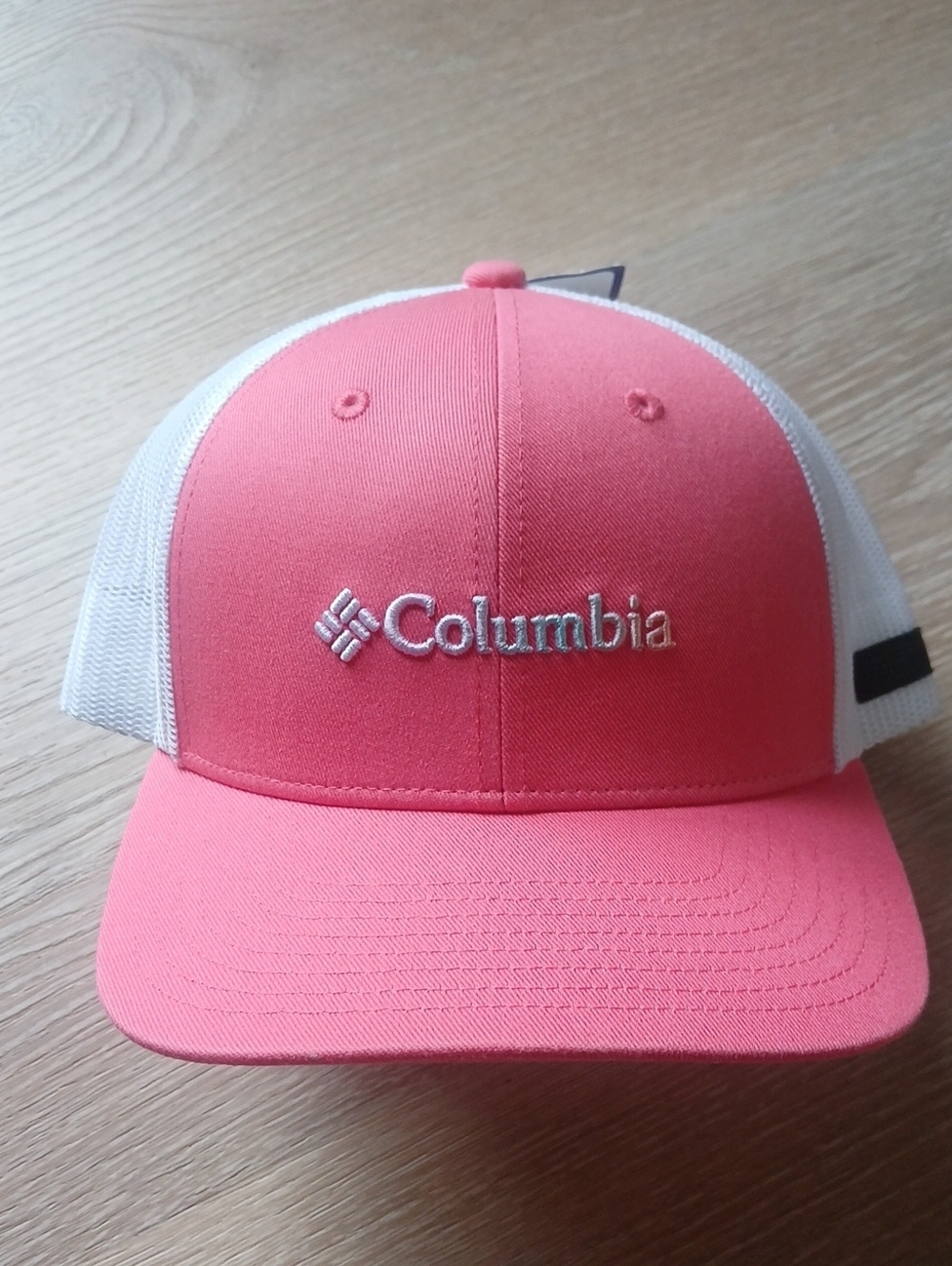 Columbia Coral Pink Logo Baseball Cap Snap Back Mesh Women's One Size New Tags